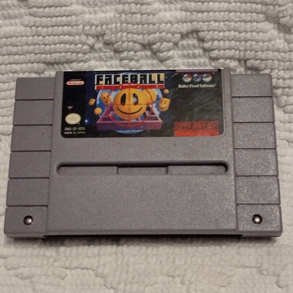 Faceball 2000 Super Nintendo SNES Video Game Cartridge Only  SNS-2F-USA Tested